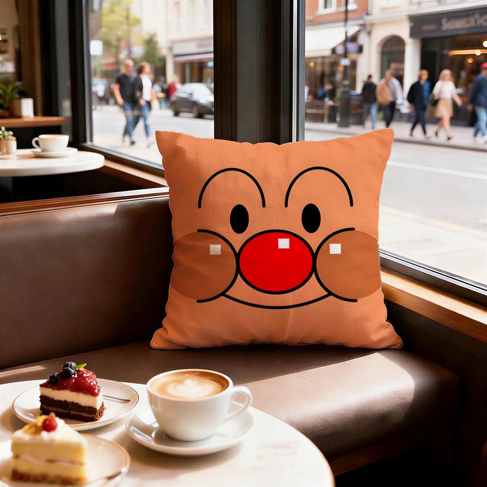 Cartoon Anpanman Cushion Cover Decorative Cushions Covers Cover Sofa 50X50 Pillow 4 Piece 45X45 40X40 Pillowcase