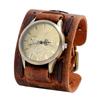 Jewelry From Europe And America Retro And Worn-out Woven Cowhide Bracelet Watch Wide Leather Punk Men's Watch Bracelet