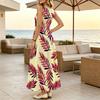 Summer Bohemian Floral Sleeveless Maxi Dress Loose Fit Comfortable Casual Long Dress for Vacation & Daily Wear
