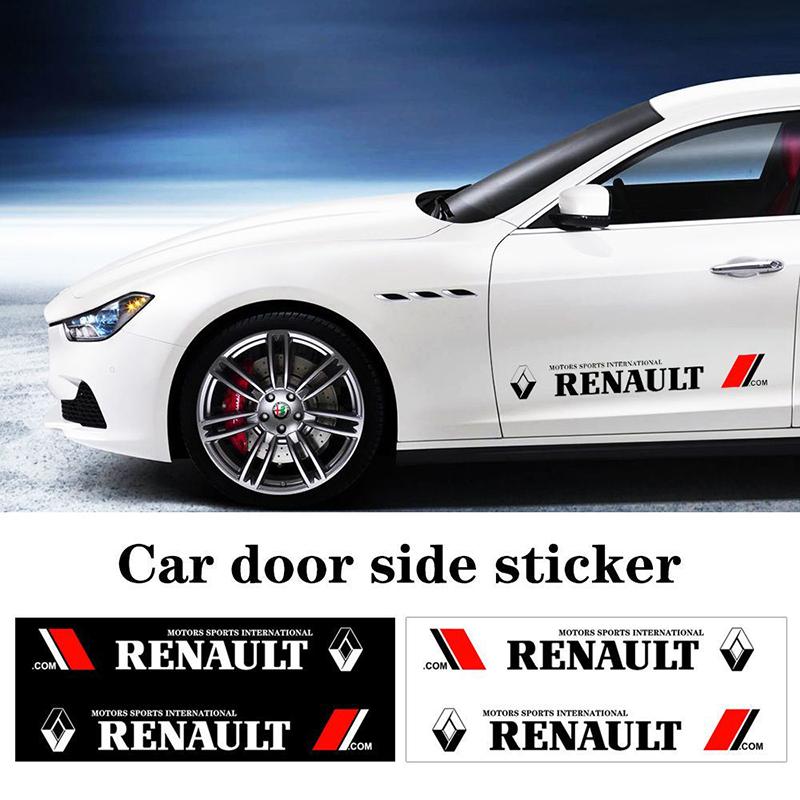 Car Styling Side Body Badge Emblem Decal Car Door Side Stripes Stickers for Renault Sport Duster Megane 2 3 Accessories r888