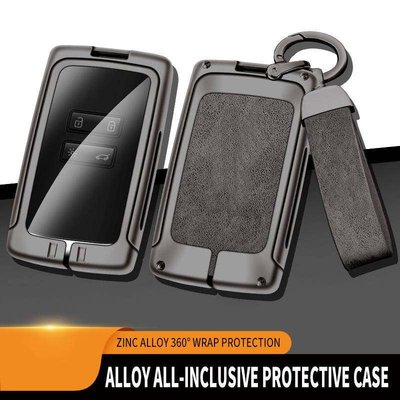 Zinc Alloy Leather Car Key Cover for Renault Koleos Kadjar Captur Megane Talisman Espace Clio Zoe Scenic 4 Arkana Dacia Sandero