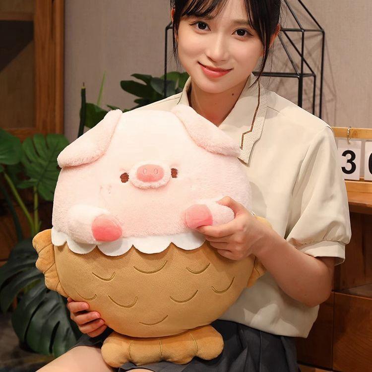 Кукла Snapper Pig Doll Piggy Doll Мягкая игрушка Подушка для девочек Спящая кровать Русалка Подарок на день рождения