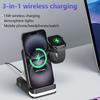 3 в 1 беспроводная зарядная подставка для iPhone 16/15/14/13/12/11/X складная быстрая зарядная станция для i-Watch Ultra/10/9/8 AirPods