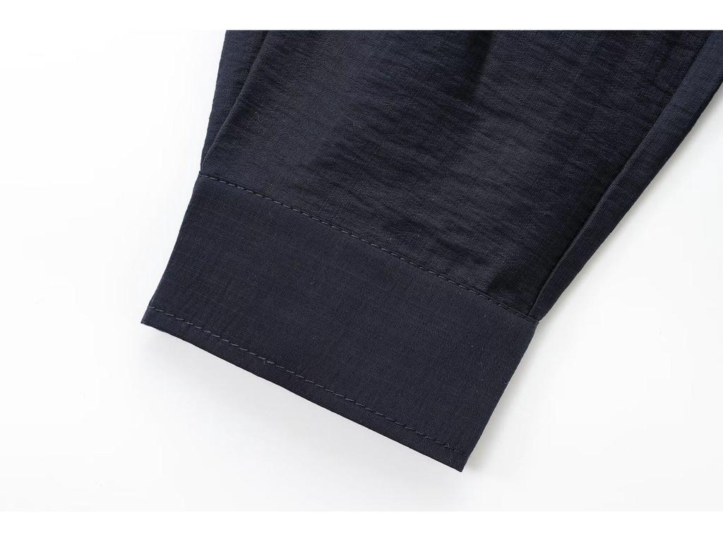 2024 Зимняя женская рубашка в европейском и американском стиле, плиссированная, атласная, с длинным рукавом