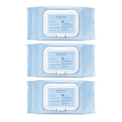Missha (2 + 1) Очищающие салфетки Super Aqua Ultra Hyalon Water 30 листов, 3 шт.
