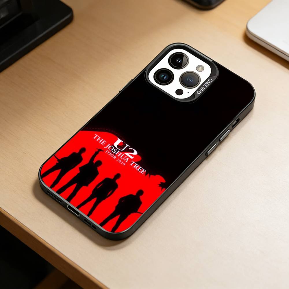 Чехол Band UU-U2 для iPhone 17,16,15,14,13,12,11 Plus,Pro Max,XS,Цветной Серебряный Покрытие Внутренняя Крышка