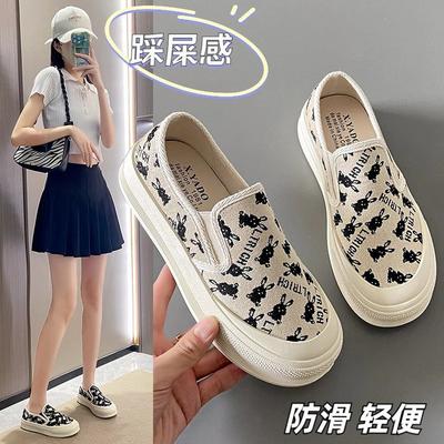 Туфли из ткани Old Beijing, женские летние, дышащие, с одной педалью, повседневные, с неглубокой горловиной, на плоской подошве, женские, ленивые, с толстой подошвой