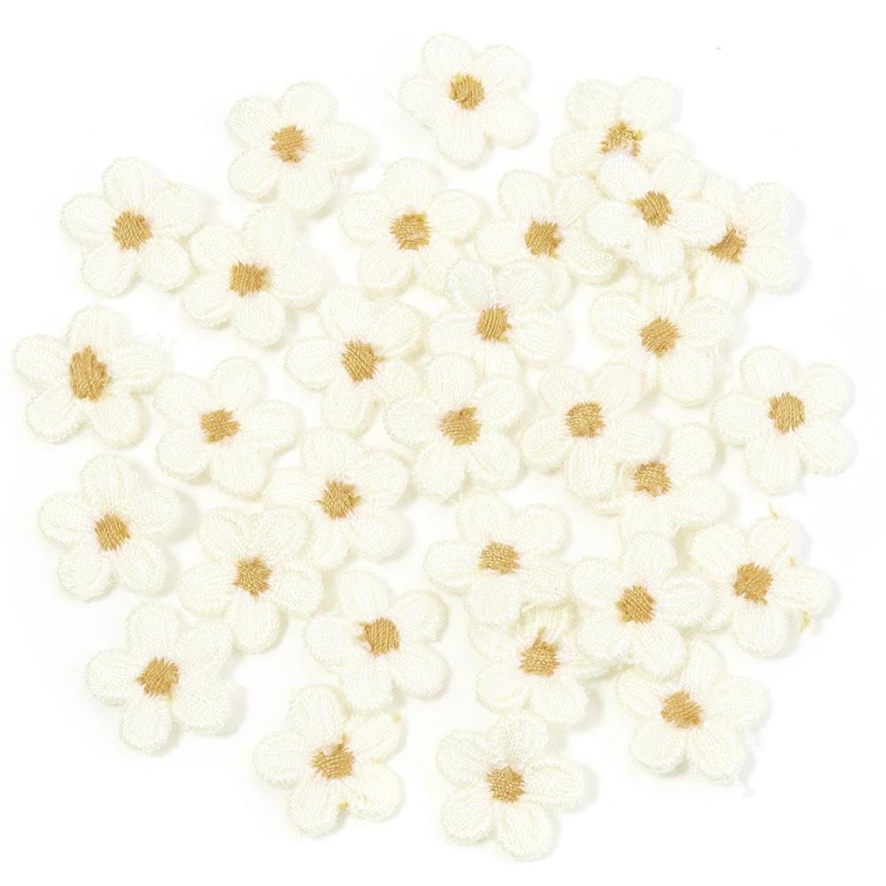 30/60Pcs 1.5cm Lace Flower Embroid Patches for Wedding Handmade Decor Clothing Sewing Colorful Flower Appliques
