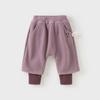 David Bella Children's Harem Pants 2026 Winter Collection Boys' Fleece Pants Girls' Fleece Fake Two-Piece Big Pp Pants