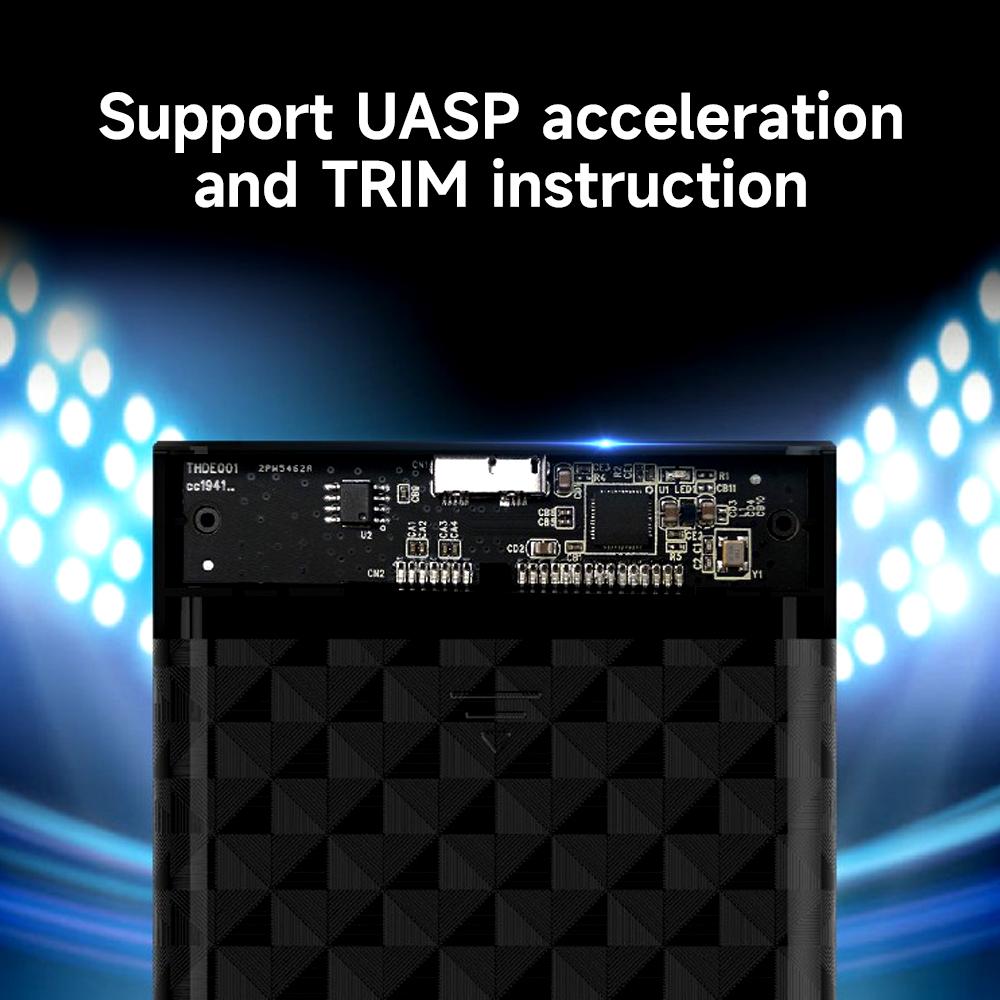 Lenovo S02 Корпус для жесткого диска 2,5-дюймовый корпус SSD SATAIII к USB3.0 Внешний чехол SATA 5 Гбит/с для коробки емкостью 6 ТБ для мобильного портативного жесткого диска