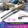 Для KIA Picanto Morning 2011~2017 2012 2013 2014 2015 Переднее Лобовое Стекло Стеклоочистители Щетки Стеклоочистителя Автомобиля Щетка Стеклоочистителя Автомобиля Аксессуары для Автомобиля