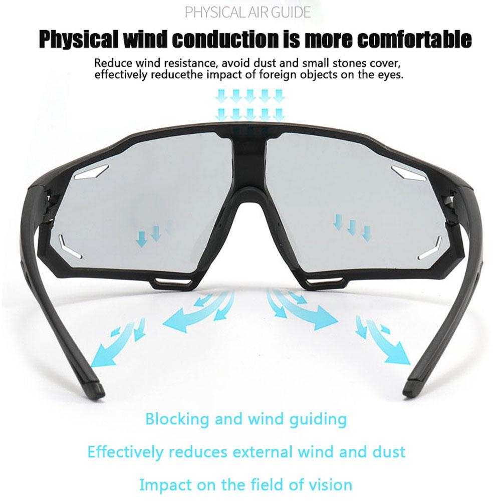 Спортивные очки UV400 Солнцезащитные очки для велоспорта Мужские и женские очки для велоспорта Горные велосипедные очки для шоссейного велоспорта Очки для езды с изменением цвета