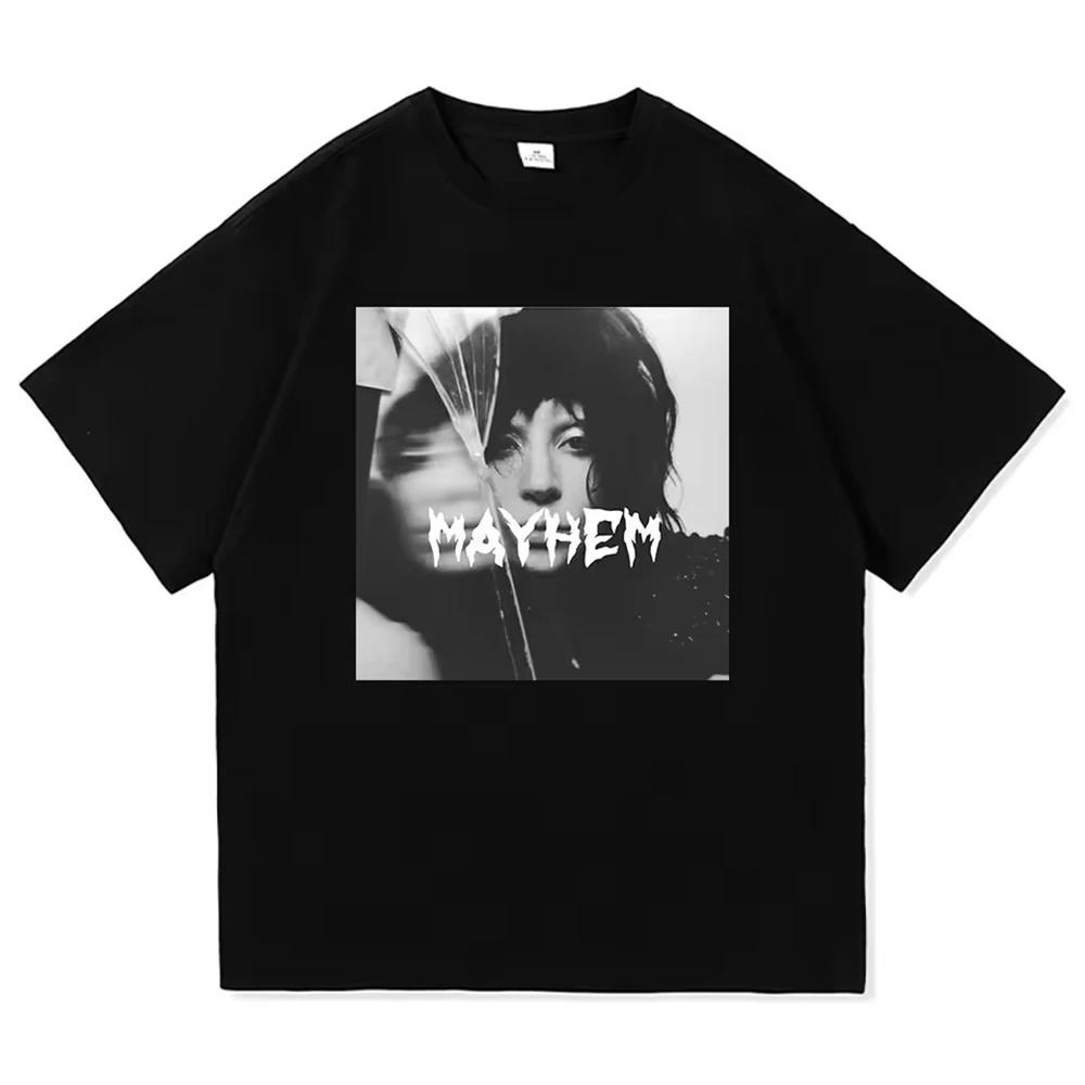 Lady Gaga Mayhem New Album Tee Shirt Homme New In Top Tees Unisex Clothing Short Sleeve Round Neck Printing Pullover Tshirt 50513
