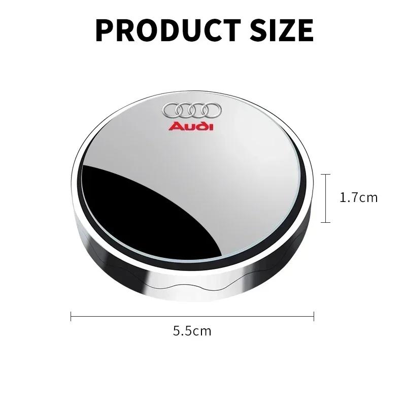 Car Blind Spot Rear View Mirror Wide Angle Adjustable Small Round Mirror For q2 A4 B5 B6 A3 8P 8V 8L A5 A6 C6 C5 A1 A7 A8 TT