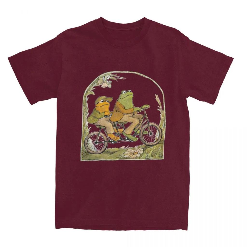 Frog And Toad T Shirt Beach Cottage Core Vintage T-Shirts Pure Cotton Trending Tee Shirt For Mens Short Sleeves Casual Tees