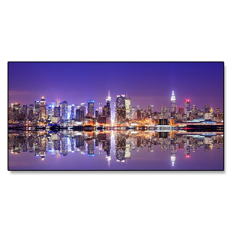 Большой размер, современная городская ночная сцена, холст, картина, настенная живопись, пейзаж, отражение, постеры и принты для гостиной, домашний декор