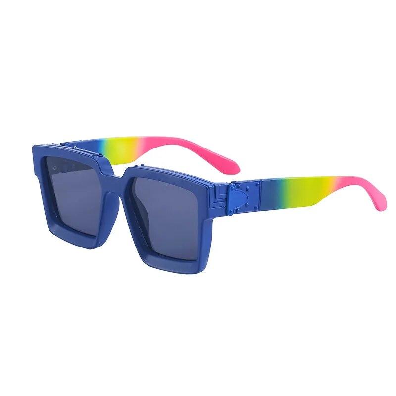 Glasses Large Square Frame Sunglasses Colored Sunglasses For Men And Women Uv400