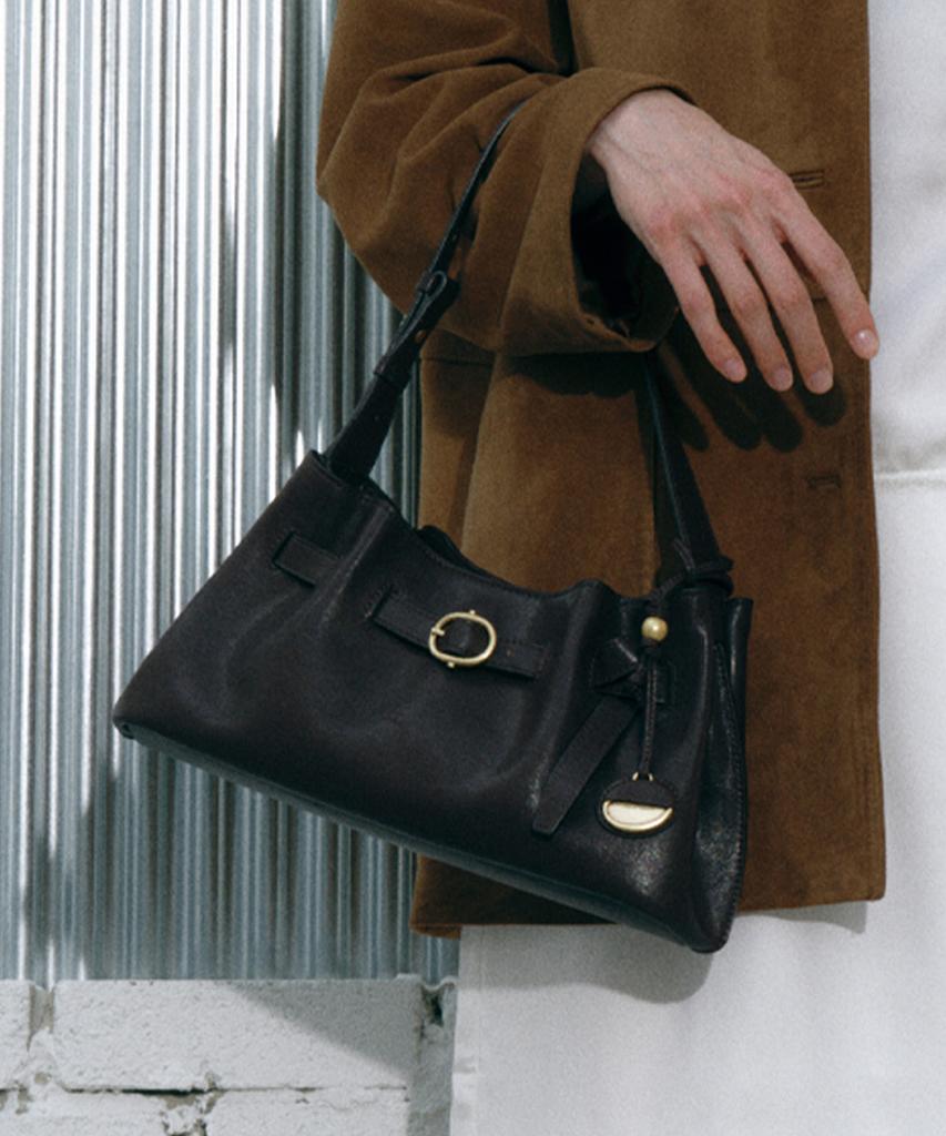 Jillstuart Acc [Brett] Brett Leather Buckle Detail Shoulder Bag S 3 Colors