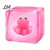 Portable Stress Cube Toy Glow-in-the-Dark Toy, Relief Squeeze Sensory Clear with Luminous Sea Animal Inside Adults Toys