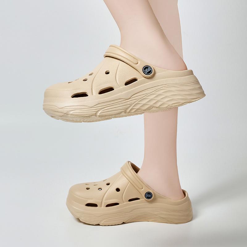 Женские модные босоножки на платформе, лето 2025, открытые спортивные сабо Eva, садовая обувь для женщин, толстая подошва, нескользящие пляжные сандалии