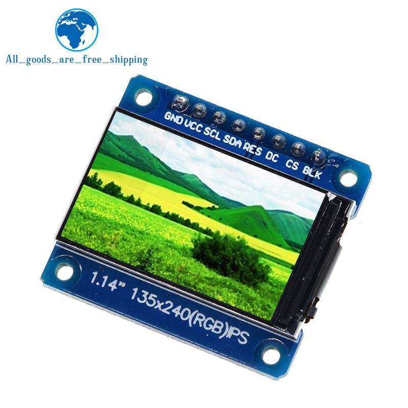 TZT 1,14 дюйма 3,3 В 8-контактный SPI HD Полноцветный TFT-дисплей Экран ST7789 Драйвер IC 135*240 Для Arduino