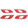 ABS Red Interior Door Handle Lock Cover Trim Fit For Ford Ranger 2015-