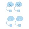 Straw Covers Cute Cloud Shape Suction Tube Cover Silicone Straw Tips Covers Reusable Straw Protectors Party Drinks Tube Dust Cap