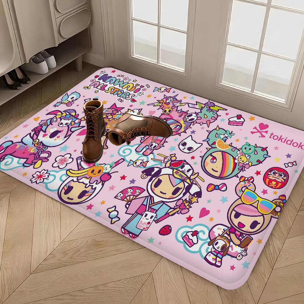 Cartoon T-Tokidoki Floor Mat Rectangle Anti-slip Home Soft Badmat Front Door Indoor Outdoor Mat Hotel Decor Mat
