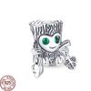 Animal Collection Dangle 925 Sterling Silver Pave Monkey Charm Beads Fit Original  Bracelet DIY Jewelry Making For Women