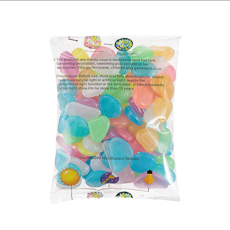 500 шт. светящиеся садовые камешки для двора и тротуара, каменные украшения, сказочный сад, декоративные люминесцентные камни своими руками
