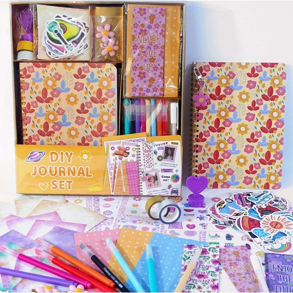 Girls DIY Journal Set - DIY Journal Set For Teen Girls, Stationery Set, Scrapbook And Journal Supplies Set, Journal Art Craft Set1ML