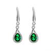 BELLA BOX Classic Copper Alloy Earrings For Women Green Zircon Fashion Ear Drop Female Gifts Engagement Jewelry