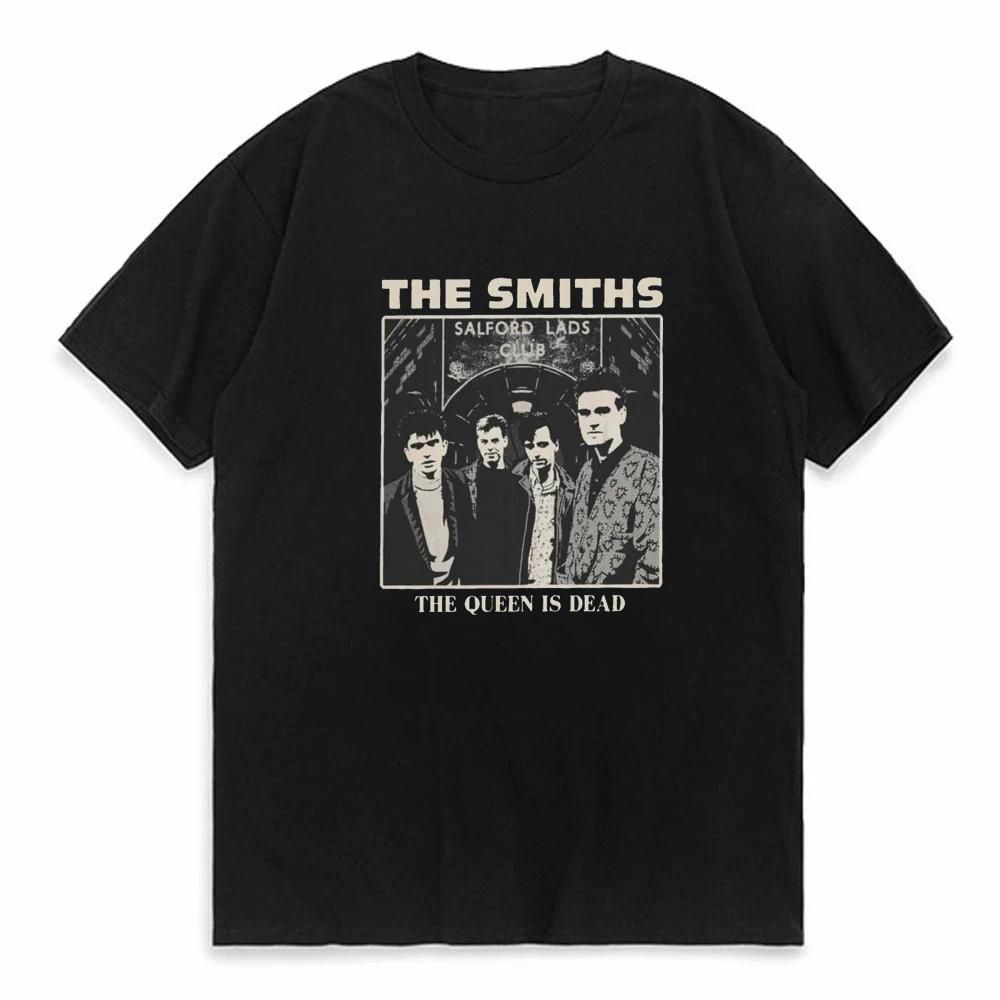 Unisex Cotton T Shirt Summer Tops The Smiths The Queen Is Dead Tshirt 1980s Indie Morrissey Bigger Size Homme Tshirt