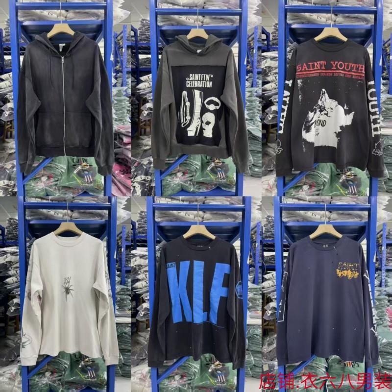 Unisex Oversized Hooded Sweatshirt Streetwear Vintage Washed Cotton Long Sleeve Pullover Men Women