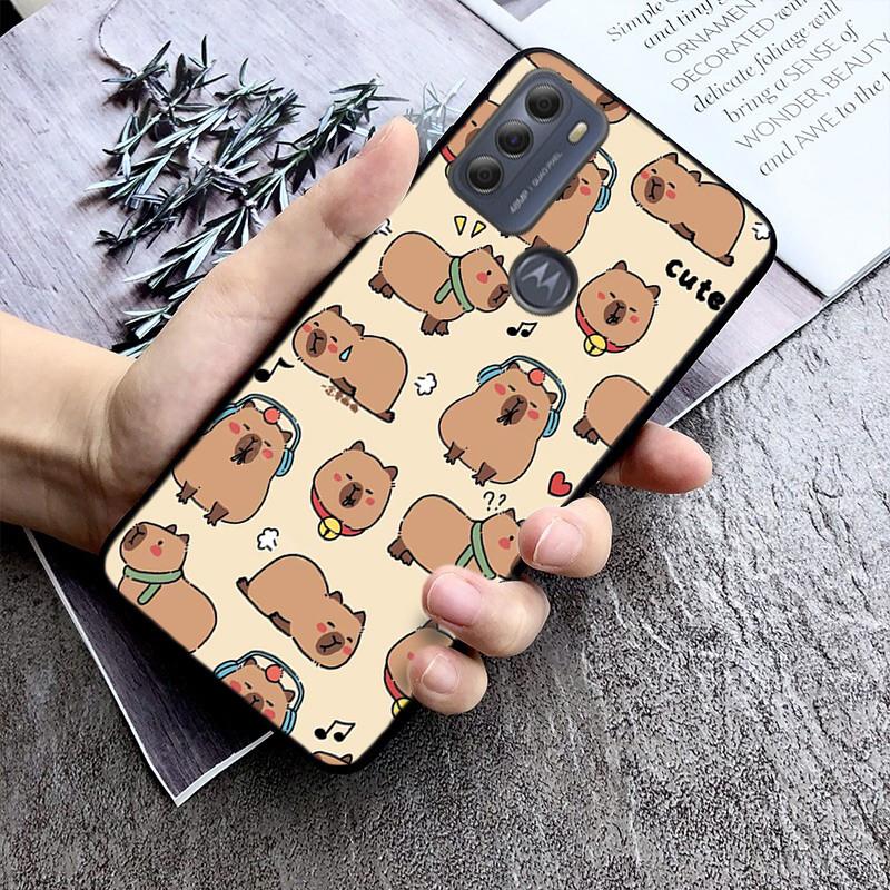 Милый чехол для телефона с капибарой для Moto G84 G22 G32 G42 G52 G62 G53 G72 G60 G60S G100 G10 G20 G30 G13 G50 G 5G G Pure
