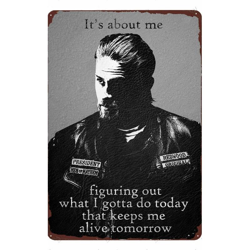 Motorcycle Rider Classic Sports Racing Tin Sign Vintage Metal Poster Decor Man Cave Garage Wall Signs Art Plaques Tin Plate Sign