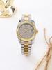 RICECGO Luxury rhinestone business watch fashionable women's quartz watch with calendar clock gift (with box)