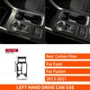 For Ford Fusion 2013- Real Carbon Fiber Stickers Centre Gear shift water cup storage panel Car Accessories ide decorative