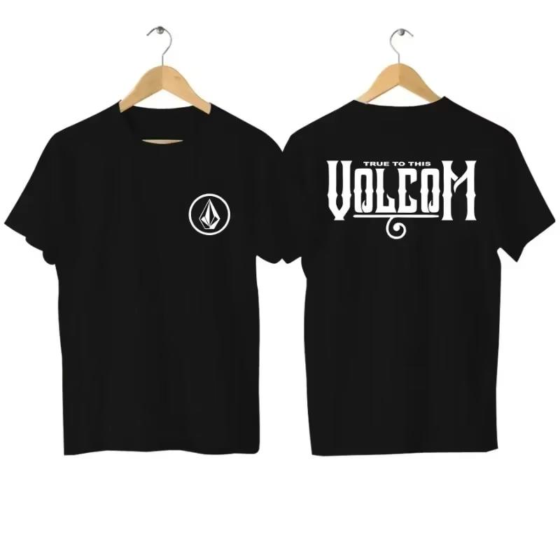 Volcom Stone Womens Hot Fashion Brand Short Sleeved Tshirt Printed Top Paired with Casual oversized t shirt tops