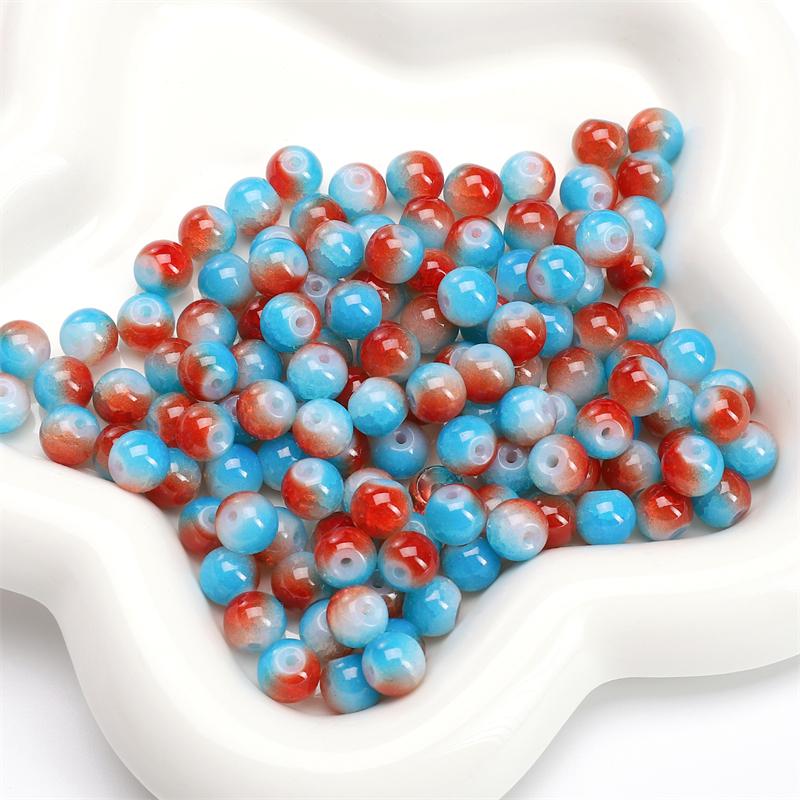 8/10 мм 20-30 шт./пакет Стеклянные бусины DIY Браслет Ожерелье Серьги Ювелирные изделия Аксессуары