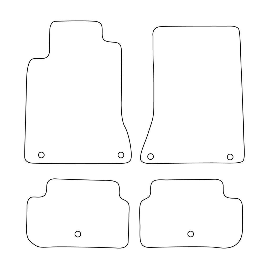 [BLM]TO048 red - Set of velour floor mats to fit the Infiniti Q30 2015-2019 - red trim