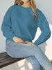 Yiyi 2025 Women's European & American Style Round Neck Knit Pullover Sweater