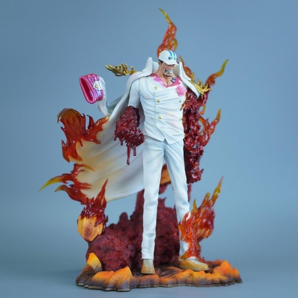 One Piece LZ Akainu Run Fist Figura de Anime Can be Glowing move  PVC 11.81Inch/30cm Combat Mode Collect Mode ornament Toys Gift