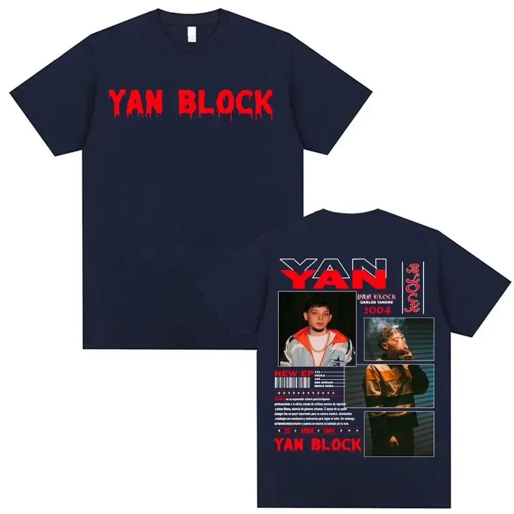 Rapper Yan Block Carlos Yandre Tour 2025 Merch T Shirt Men Women Fashion Hip Hop Pop Music T-shirts Oversized T-shirt Streetwear