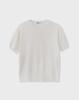 WORK ON BODY OFF Cool Bamboo Semi-Overfit Round Neck Short Sleeve Knit [White]