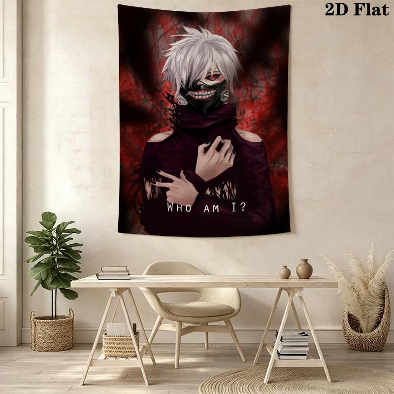 Tokyo Ghoul Kaneki'S Urban Battle Tapestry Background Cloth Fashion Print Wall Covering Decoration Wall Decoration Work Of Art