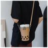 Милый мультфильм молочный чай женские сумки через плечо PU ведро женская сумка через плечо роскошный мобильный телефон сумка