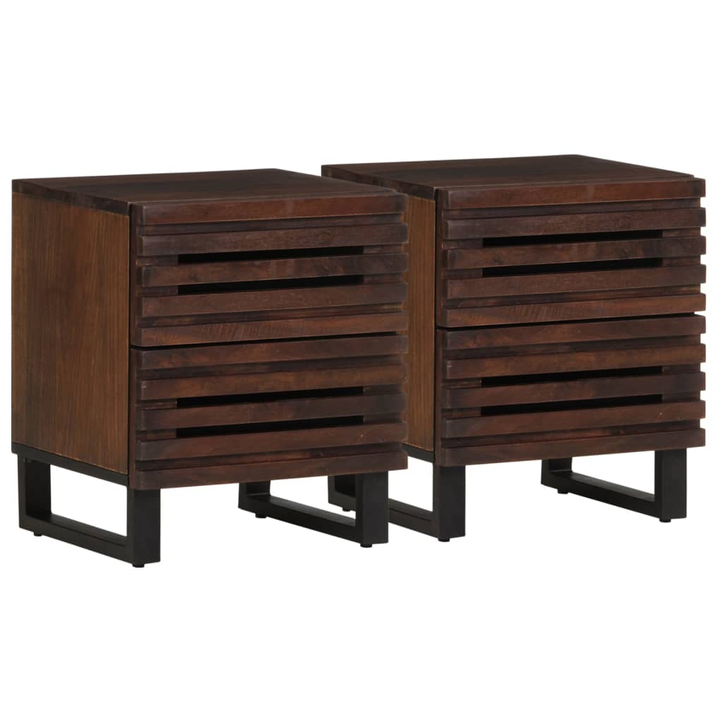 Nightstands 2 Pcs. 40x34x46 cm Solid Mango Wood