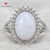 Classic Ring For Charm Women With 10*15mm Opal Gemstones Women Fine Jewelry Gift