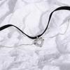 Women Girls Short Women Gifts Velvet Vintage Pendant Love Heart Heart Necklace Choker Chain